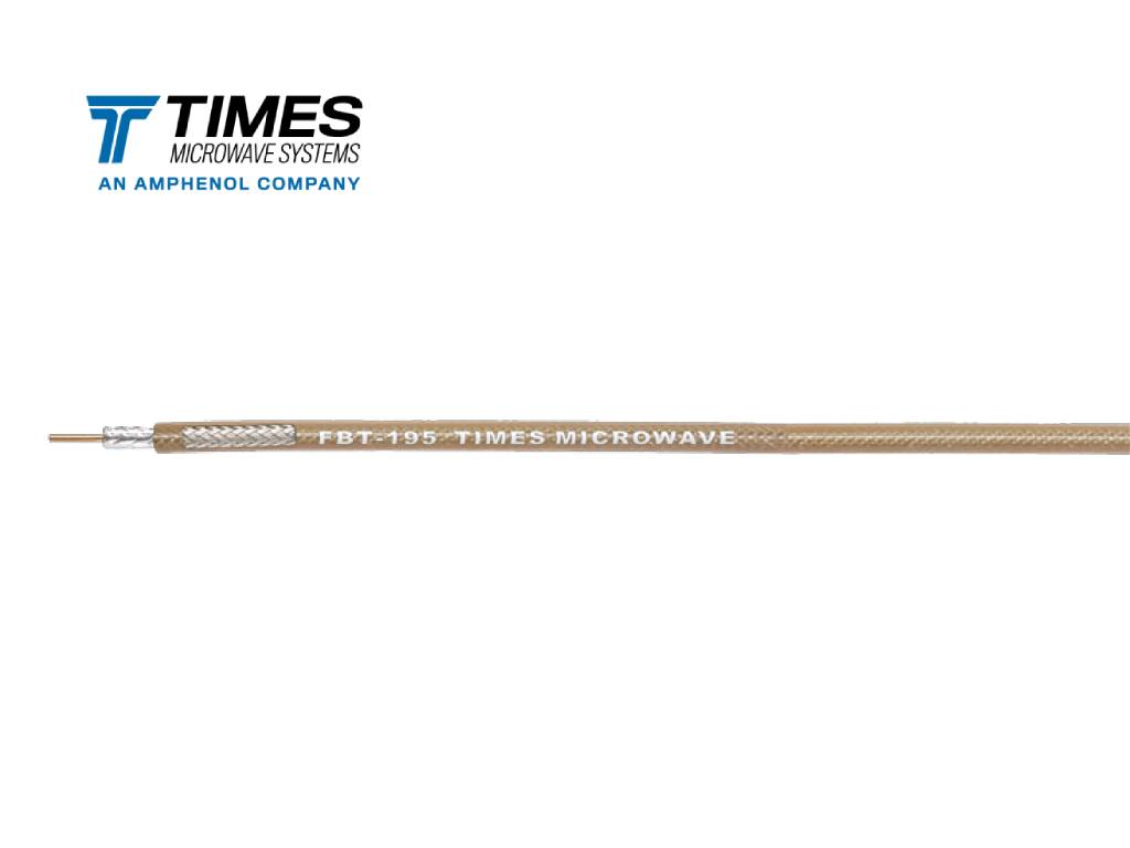 Flexible FBT-195 high-power, coaxial cable designed for semiconductor manufacturing, radars, lasers, and other applications.