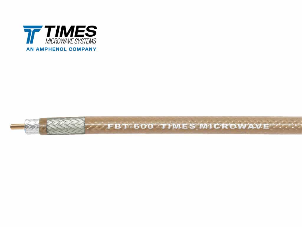 Flexible FBT-600 high-power, coaxial cable designed for semiconductor manufacturing, radars, lasers, and other applications.