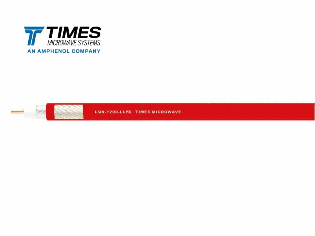 50 Ohms LMR-1200-LLPX coax cable with a red high-fire retardant jacket. Great for indoor runs within the return air handling.