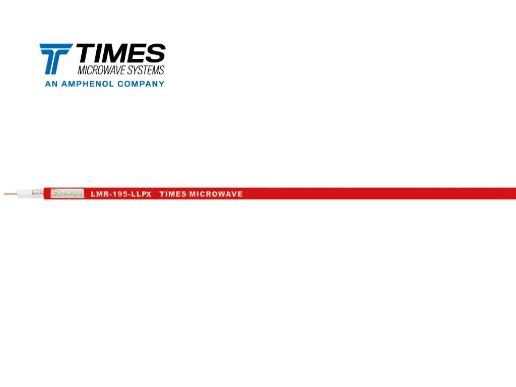 Indoor highly fire retardant LMR-195-LLPX cable intended specifically for runs within return air handling plenums.