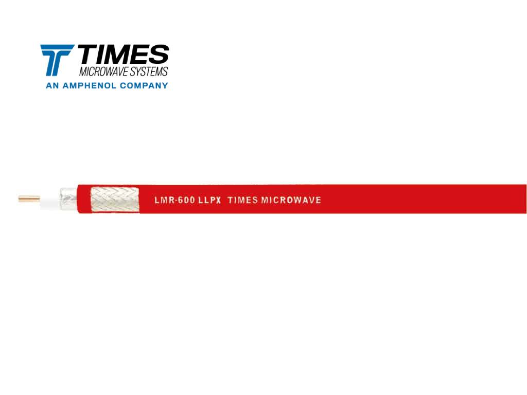 50 Ohms LMR-600-LLPX coax cable with a high-fire retardant jacket. Perfect for indoor runs within a return air handling.